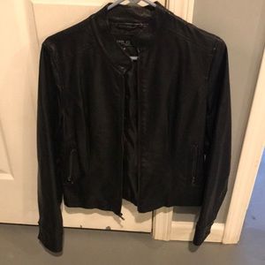 Black leather like jacket